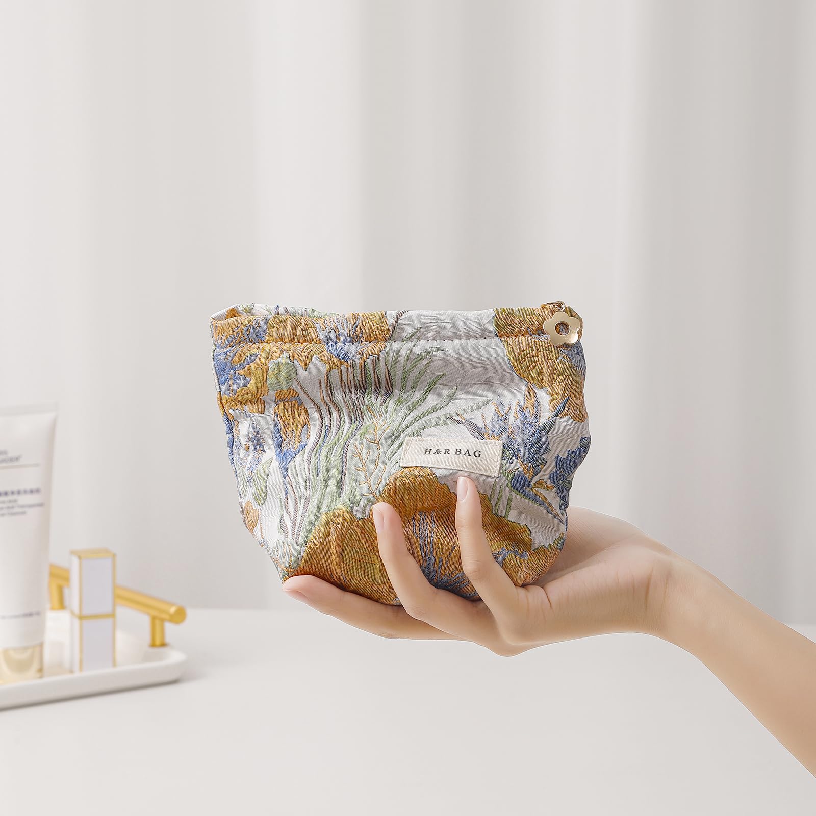getgto 2 Pcs Makeup Bags, Large Cosmetic Bag Travel Toiletry Bag