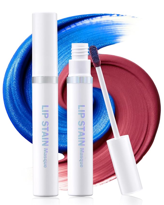 Berinist Lip Stain Masque Lip Liner Stain Long Lasting Waterproof Lip Tint Stain Semi-Permanent Lip Tattoo Transfer Proof Non-Drying Matte Finish Suitable for Women's Daily Lip Makeup
