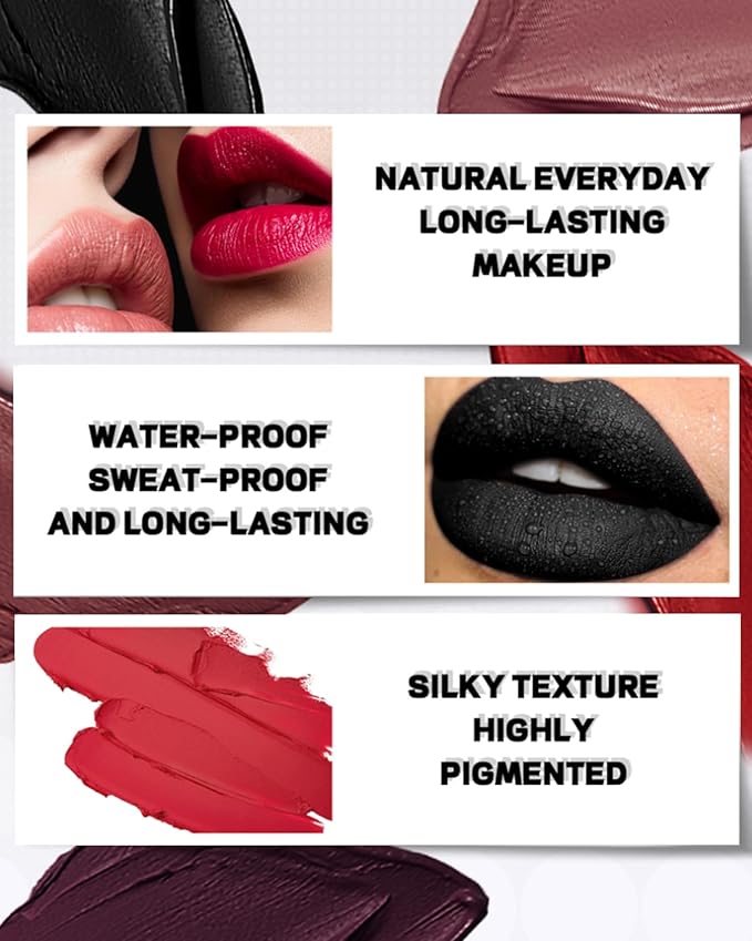 Caedelfly Velvet Matte Lipstick, Yellow Lipstick for Women, Halloween -06