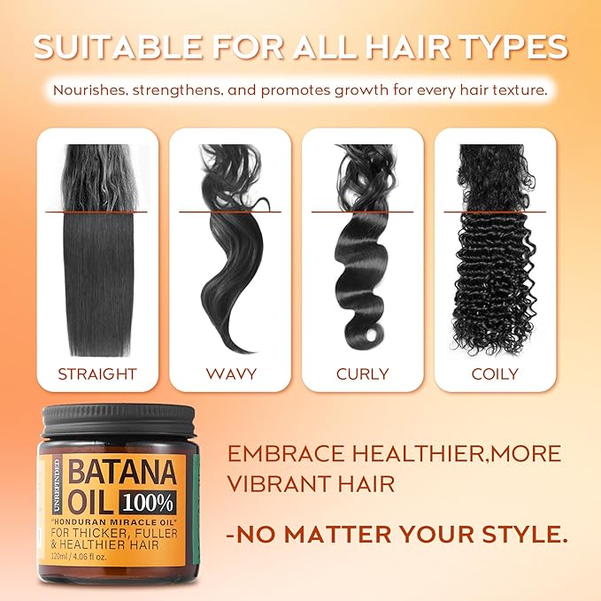 WEEMOTD 100% Raw Batana Oil for Hair, Unrefined Conditioning Scalp Oil from Honduras, Moisturizing Hair Mask, Adds Shine & Softness for Men & Women (2 Fl Oz, Bright Coffee)