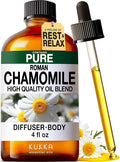 100% Pure Roman Chamomile Oil - 4 Fl Oz Roman Chamomile Essential Oil for Hair, Skin, Diffuser, Aromatherapy & DIY Soap Making Scent