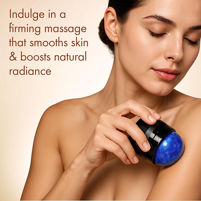 Majestic Pure Cellulite Massage Oil, Toning Body Blend, with Roller 8 Fl Oz