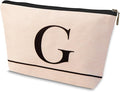 HDYHDY Letter A-Z Initial Personalized Makeup Bags, Birthday Gifts for Women, Monogrammed Gifts for Women Mom Sister Best Friend Bride Bridesmaid, Mothers Day, Christmas, Small Travel Cosmetic Bag (G)