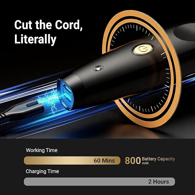 OLOV barber Hair Trimmer for Men, Cordless T-Blade Beard Trimmer, Professional Rechargeable Hair Clippers for Hair Cutting