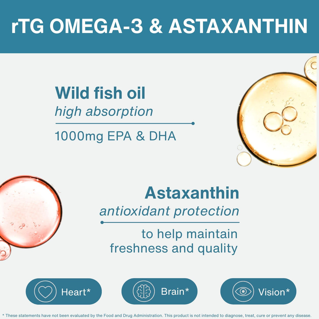 Igennus Ultra Pure Omega 3 rTG Wild Fish Oil 1360mg, 180 Softgels