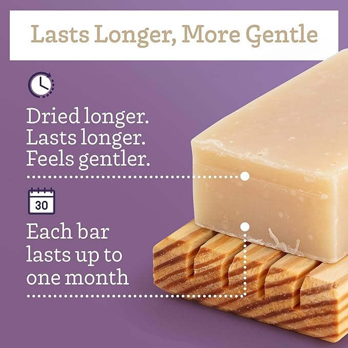 Southern Natural Goat Milk Soap Bar Lavender, 3 Pack, Dry Sensitive Skin