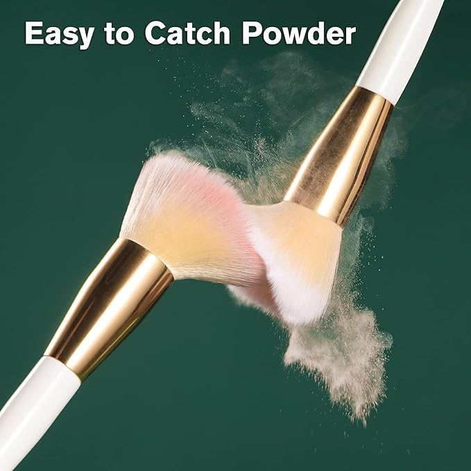 Brush Master Makeup Brushes Set 10Pcs Professional Kabuki Foundation Eyeshadow Blush Blending Lip Full Face Cosmetic Kit W/Makeup Brush Set with Holder