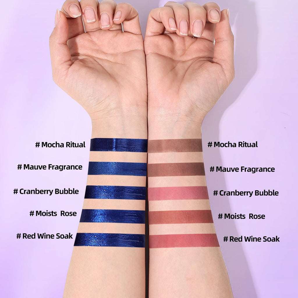 KIMUSE 5 Colors Lip Stain Masque - Long-Lasting Waterproof Lip Tint, Smudge-Proof Matte Lip Stains for All-Day Wear, Transfer-Resistant Lip Makeup