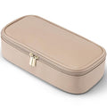 VLANDO Travel Makeup Bag with Separate Brush Storage,Toffee