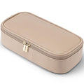 VLANDO Travel Makeup Bag with Separate Brush Storage,Toffee