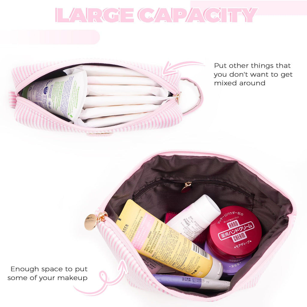 Btffitting Gifts for Teen Girls Women - Birthday Gifts for 10 11 12 13 14 15 16 17 18 Years Old Girl,Makeup Bag Cosmetic Bag,Teacher Gift Trendy Stuff Toiletry Bag - Pink,H