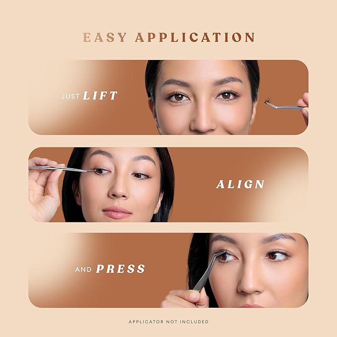 Silly George Pop-On Lashes - DIY 1-Step Pre-Glued Faux Eyelash Clusters, Natural Look Extensions, Light Brown - Blush, 5-7 Pair Set, Pack of 60 Clusters