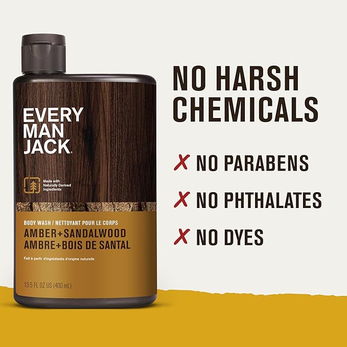 Every Man Jack Hydrating Body Wash for Men, Variety Pack, 13.5 oz (3pk)
