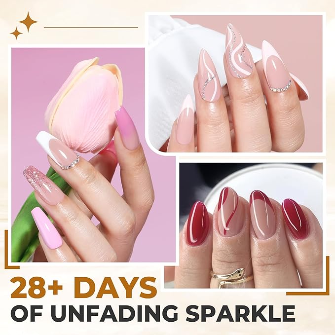 UNA GELLA No Wipe Gel Top Coat Base Coat Set, 2PCS Highly Glossy Top Coat Gel Nail Polish Strengthen and Acid-Free Clear Nail Base Soak Off, Key to Manicure for Her (U V Cure Need)