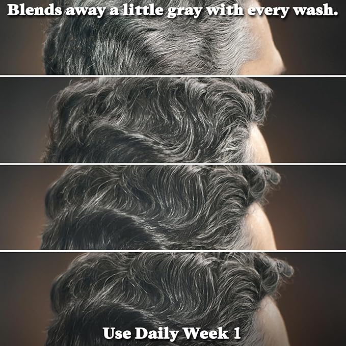 Just for Men Control GX Grey Reducing Beard Wash Shampoo with Keratin, Gradually Colors Mustache and Beard, Leaves Facial Hair Thicker Softer and Fuller, 4 Fl Oz - Pack of 1