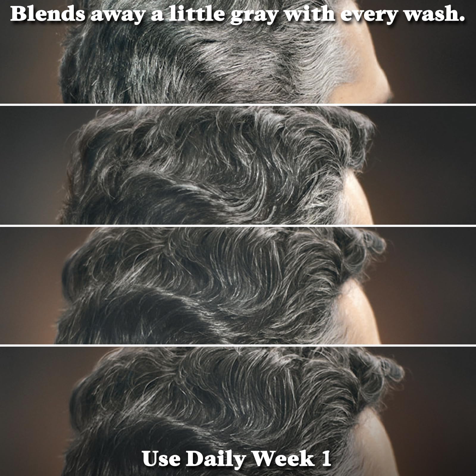 Just for Men Control GX Grey Reducing Shampoo, Gradual Color with Keratin for Stronger Thicker and Healthier Looking, 4 Fl Oz - Pack of 3