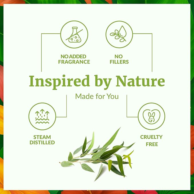 SVA Lemon Eucalyptus Essential Oil 4 Fl Oz – for Diffuser, Skin & Hair Care – Ideal for Massage & DIY Blends - with Dropper