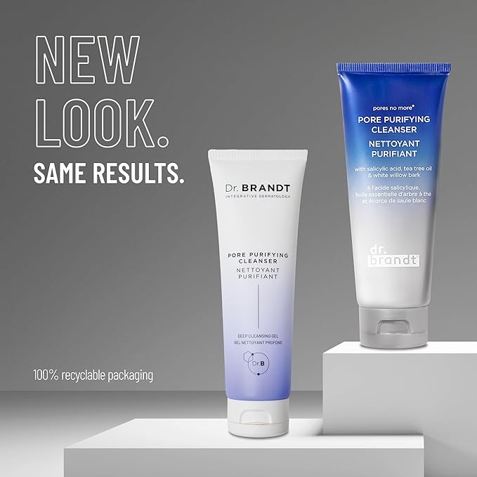 Dr. Brandt Pores No More, Pore Purifying Cleanser - Non-Drying Gel - Helps to Minimize the Appearance of Pores & Dissolves Impurities - 4.2 fl oz