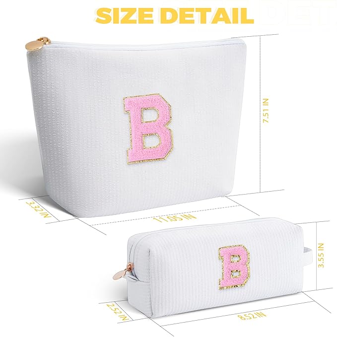 Btffitting Gifts for Teen Girls Women - Birthday Gifts for 10 11 12 13 14 15 16 17 18 Years Old Girl,Makeup Bag Cosmetic Bag,Teacher Gift Trendy Stuff Toiletry Bag - White,B