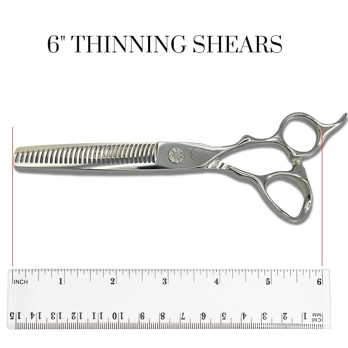 Shihan Shears Set of Professional Hair Cutting Scissors in VG-10 Japan Steel - Includes Hair Cutting Scissors, Thinning Shears and Leather Case - Heritage for Master Stylists (6.0 Inch)
