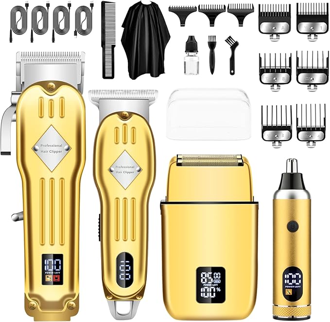 SUNNOW Hair Clippers and Trimmer Set, Electric Razor with Adjustable Speed