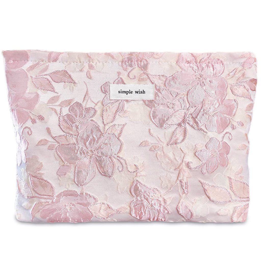 STARDW Aesthetic Floral Makeup Bag Cute Small Cosmetic Bags for Women Girls, Travel Toiletry Bag Large Capacity Zipper Makeup Pouch, Purse Organizer Pouches