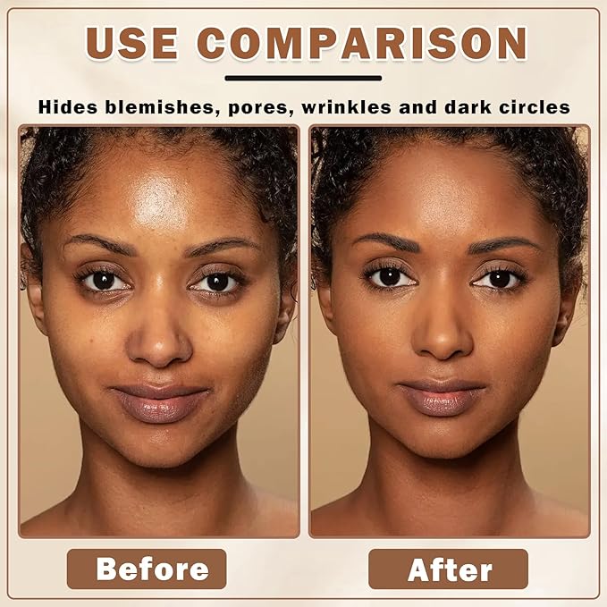 QIUFSSE Air Brush Makeup Foundation for Older Women (08 Tan)
