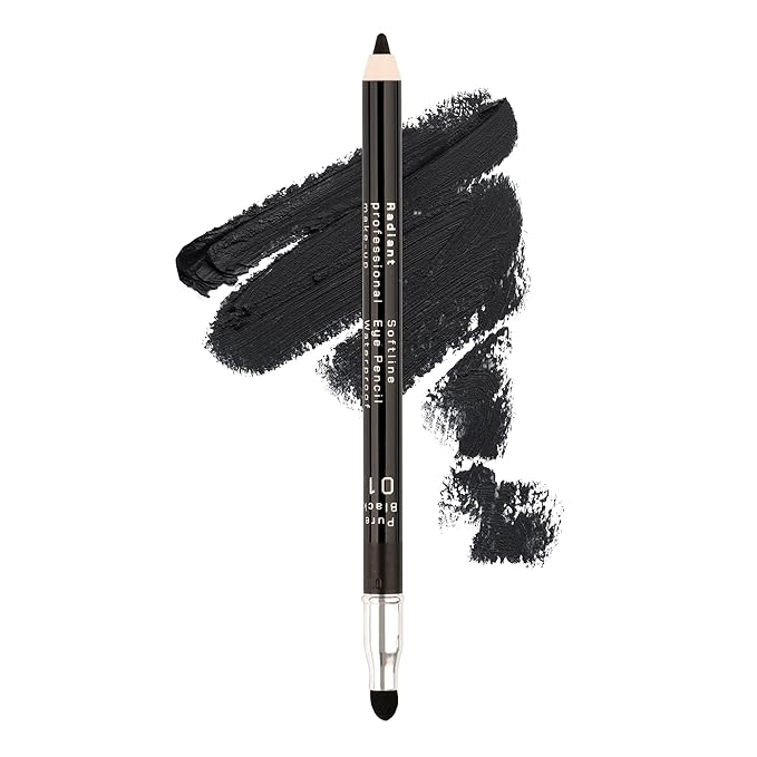 Radiant Professional Waterproof Eyeliner Pencil, 01 Black