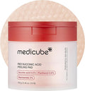 medicube Toner Pads Red Succinic Acid Panthenol Facial Peeling Pad | Exfoliating Toner Pad for Breakout-Prone Skin | Niacinamide, AHA, BHA, and Soothing Panthenol - Non-Comedogenic, 70 Pads (1 Pack)