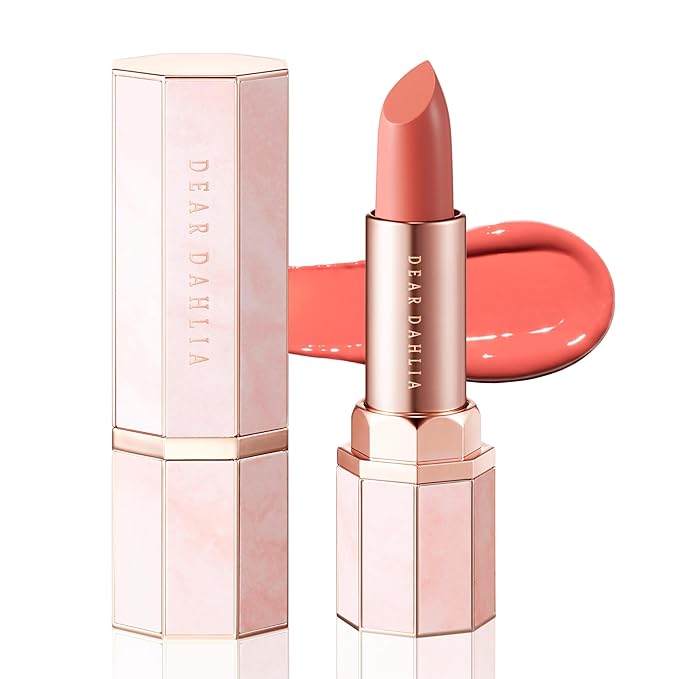 DEARDAHLIA Lip Paradise Sensual Lip Glow (Luna) - Hydrating Vegan Lipstick with Glossy Finish, Vibrant Color, Smooth Application, Natural Radiant Glow & Shea Butter Nourishment, 0.11 oz