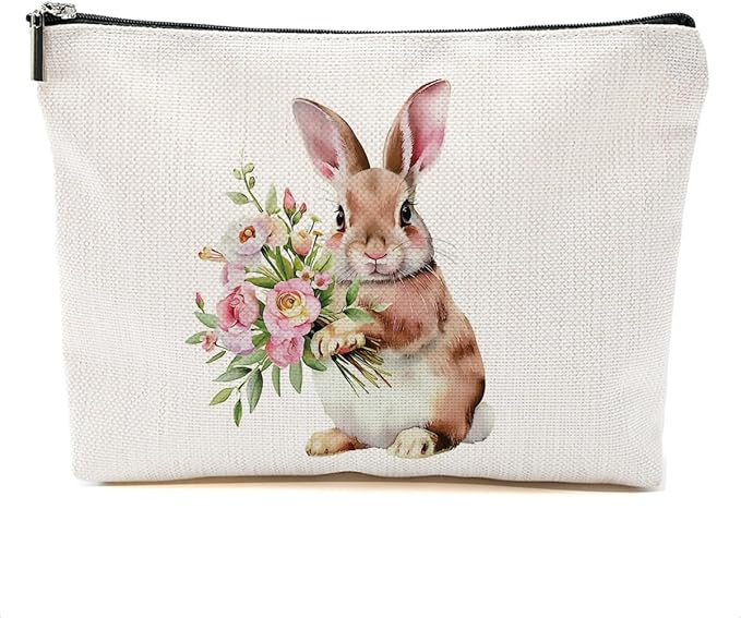 Cute Bunny Makeup Bag Bunny Gifts Cosmetic Bag Rabbit Lovers Gifts