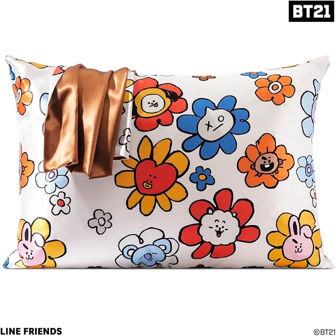 Kitsch x BT21 Satin Pillowcase with Zipper - Size 19x26, Shooky