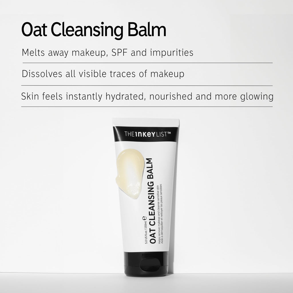 The INKEY List Oat Cleansing Balm 5 Fl Oz/150ml, Dissolves Makeup, Nourishing Skincare, Gentle Cleanser, Vegan Friendly, Suitable For All Skin Types