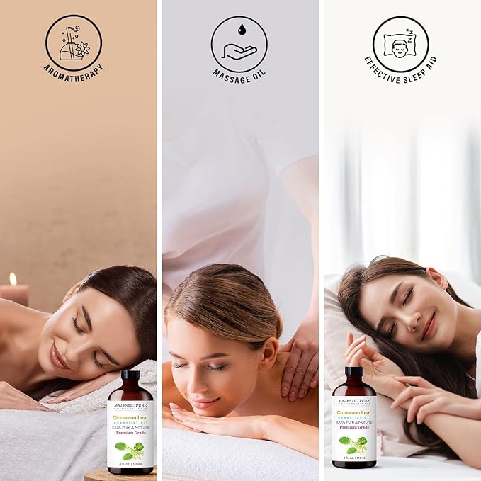 Majestic Pure Cinnamon Essential Oil for Diffuser - 4 Fl Oz