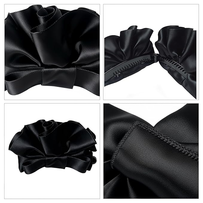 VG·Lumina Banana Hair Clip for Women Girl Accessories Flower no Crease Thin Curly Fine Long Claw Clips Decorations Ponytail non Slip Flower Hair Clips