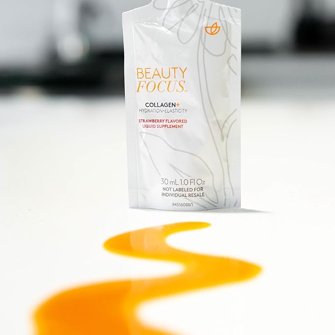 Nu Skin Beauty Focus Collagen + | 30 Pouches | Strawberry Flavored