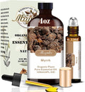MLYNKL Myrrh Essential Oil,for Aroma,Massage,4oz+Roll-On 0.33oz