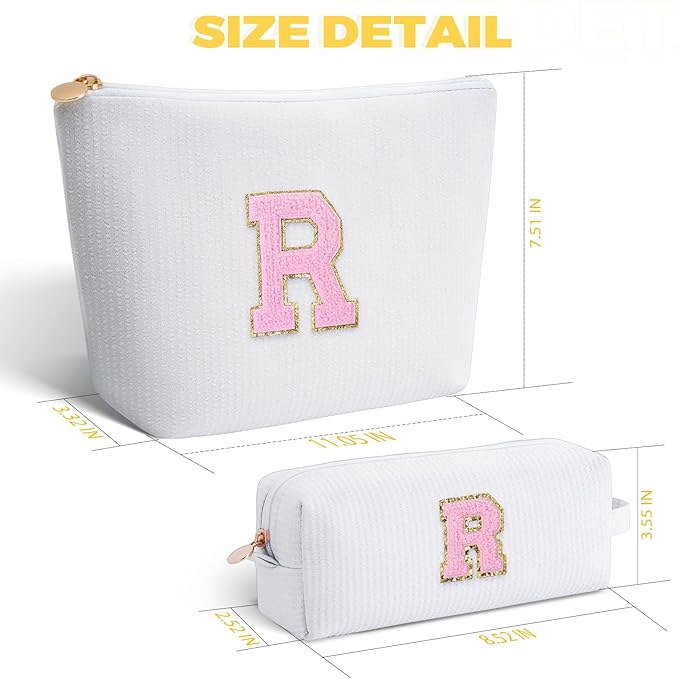 Btffitting Gifts for Teen Girls Women - Birthday Gifts for 10 11 12 13 14 15 16 17 18 Years Old Girl,Makeup Bag Cosmetic Bag,Teacher Gift Trendy Stuff Toiletry Bag - White,R