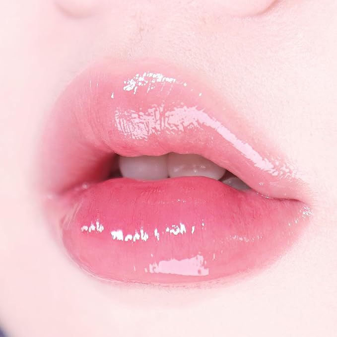 MQNY (MACQUEEN NEWYORK Dewy Water Glow Lip Tint - #01 Bare Mauve, Glass-like Mirror Shine Hydrating Lip Stain, Long-Lasting & Non-Sticky Beige Tone Water Tint, 0.12 oz (3.5g)