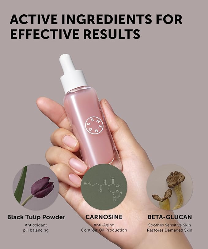 SERUMKIND Black Blossom Drop Serum, Skin Barrier Support & Balance Care, Beta-Glucan, Black Tulip, Korean Skincare (1.01 fl oz / 30 ml)