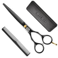 CIICII Hair Cutting Scissors, 6.5 Inch Barber Haircut Scissors Kit (Black)