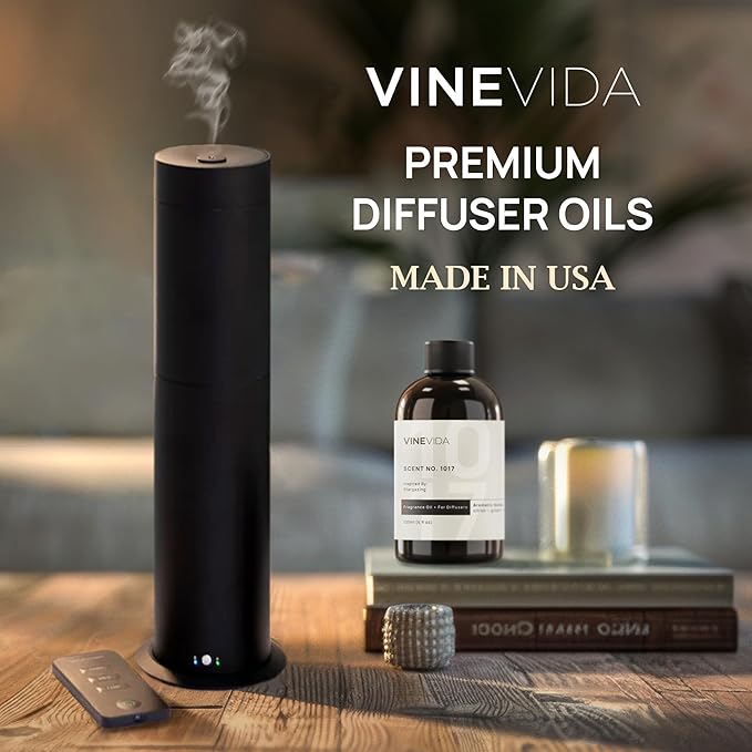 VINEVIDA [4 Fl Oz] Cuban Tobacco Fragrance Oil for Cold Air Diffusers, Essential Oils for Diffuser Oil Refill & Air Freshener Room Spray