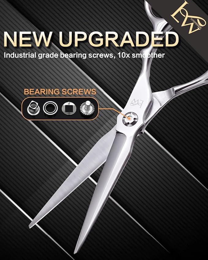Lunwenksc professional hair shears 6.5 in Extremely Sharp Blades,professional hair cutting scissors,haircutting scissors for professionals,hair scissors