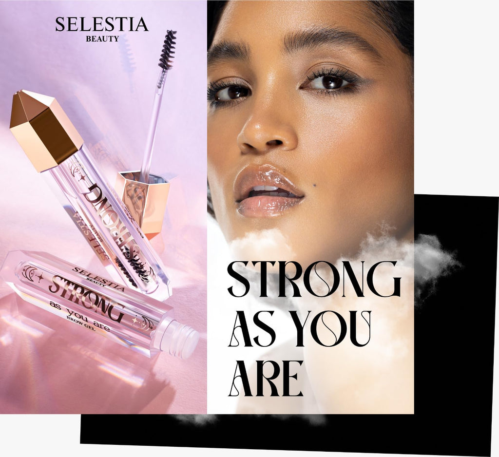 SELESTIA BEAUTY Clear Eyebrow Gel – Long-Lasting Formula for Strong Hold & Natural Finish, Clump & Flake Free – Taming & Defining Brow Lamination Gel, 0.095 fl.oz. – Strong As You Are