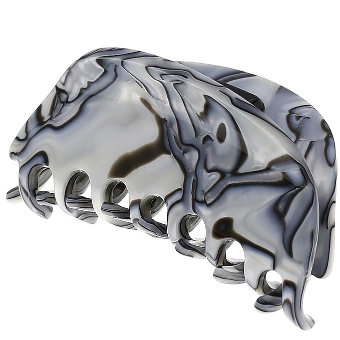 Camila Paris CP2958 French Hair Clip for Women, Small Handmade, Gray, Strong Hold Grip Hair Clips for Women, No Slip Durable Styling Girls Hair Accessories, Made in France