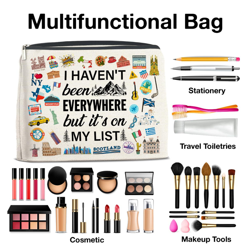 UPNEGE Travel Gifts Makeup Bag for Travelers Women Who Like to Travel