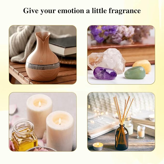 EUQEE 6 Pcs Pure Essential Oils Set, Premium Classic Scent Kit for Diffuser, Massage, Bath, DIY Crafts, Home Fragrance – Lavender, Eucalyptus, Peppermint, Tea Tree, Sweet Orange, Lemongrass