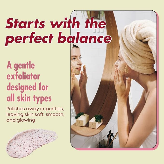 Sunday Essence Face Scrub with Collagen & Peptides – Gentle Exfoliating, Hydrating & Wrinkle Care – Dermatologist Tested, Korean Skin Care – Cruelty-Free, Vegan, Clean Beauty – 6.76 Fl Oz