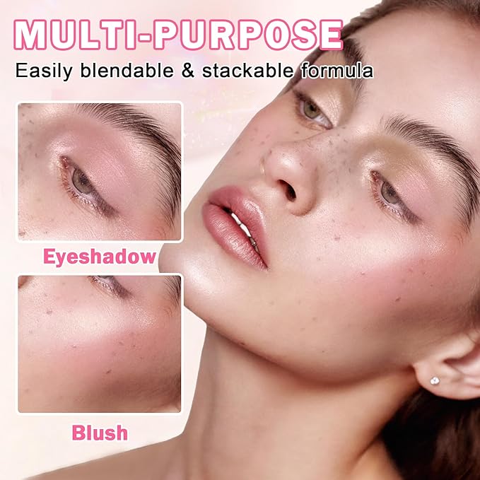 Rose Pink Matte Eyeshadow, Ultra Fine Lightweight Powder, Multiuse Blendable Makeup, High Pigment, Daily Warm Tone Eyeshadow (03 Mist Rose)