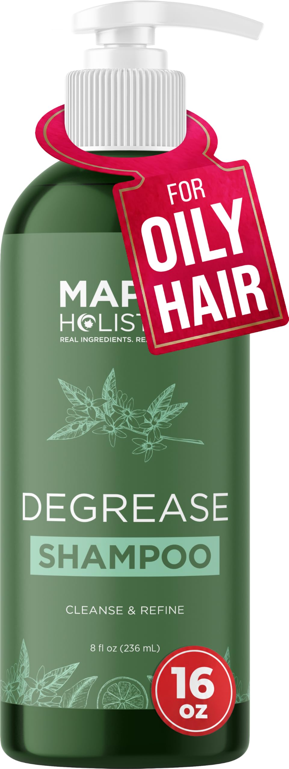 Clarifying Shampoo for Oily Hair and Scalp - Degrease Deep Cleansing Shampoo Build Up Remover with Rosemary Oil for Greasy Hair & Scalp - Vegan Color Safe Sulfate Paraben & Cruelty Free (16 Fl Oz)